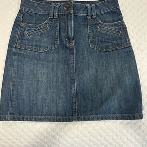Ann Taylor Classic Blue Denim Mini Skirt, size 2